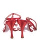 Escada Satin T-Strap Sandals