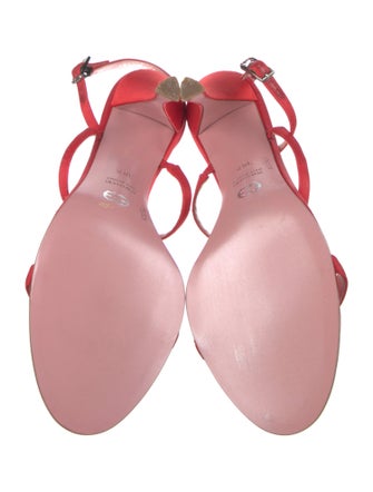 Escada Satin T-Strap Sandals