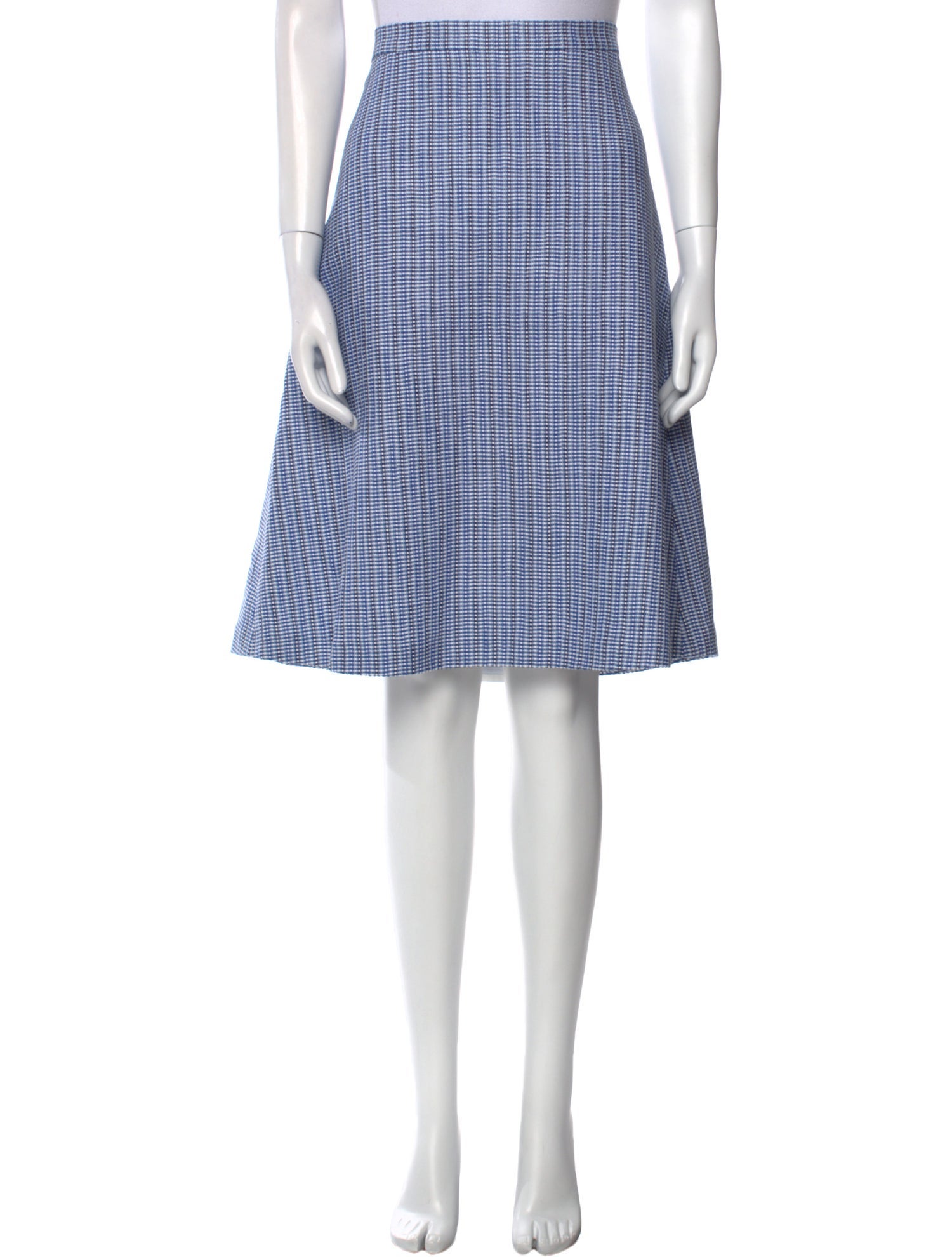 Escada Plaid Print Knee-Length Skirt