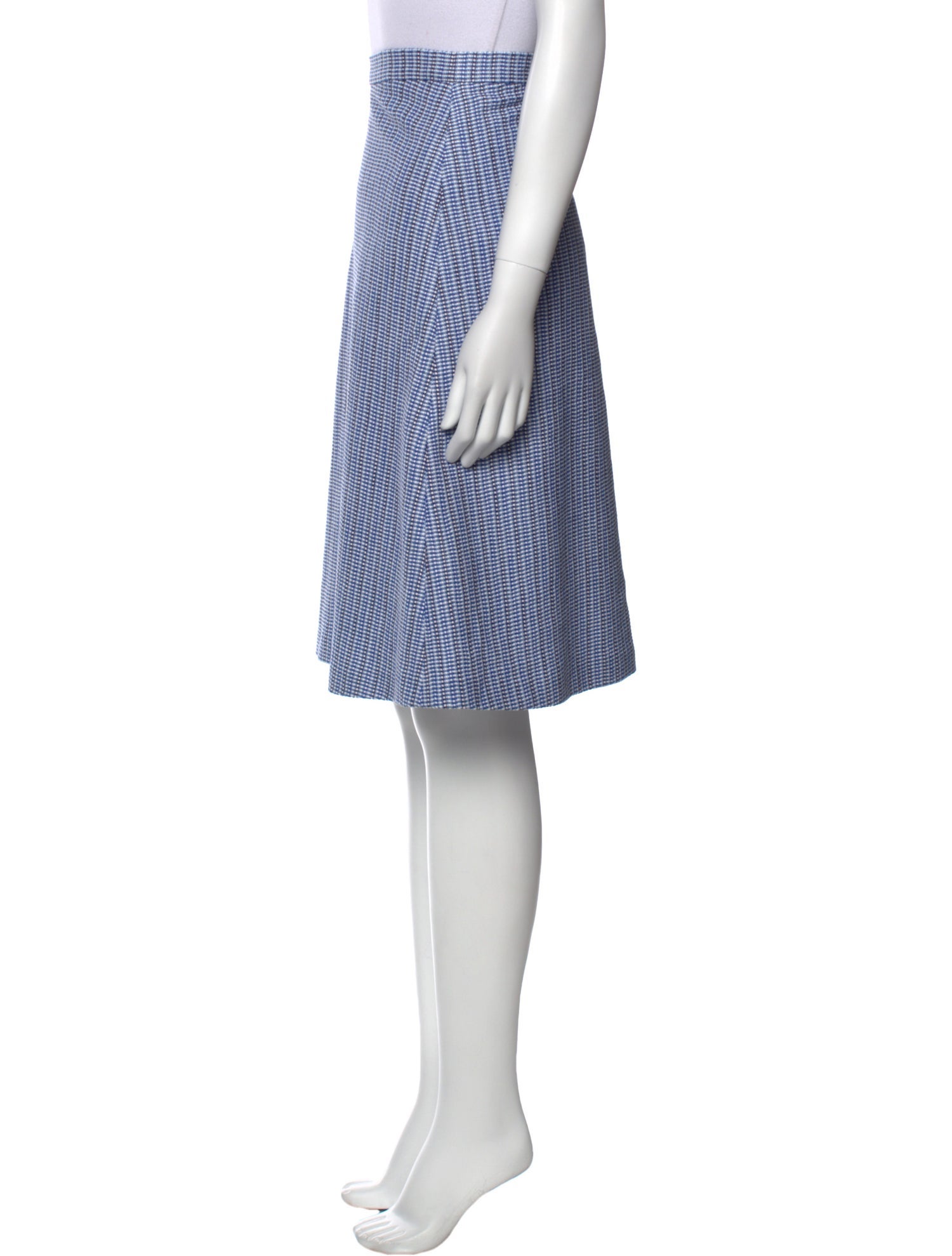 Escada Plaid Print Knee-Length Skirt