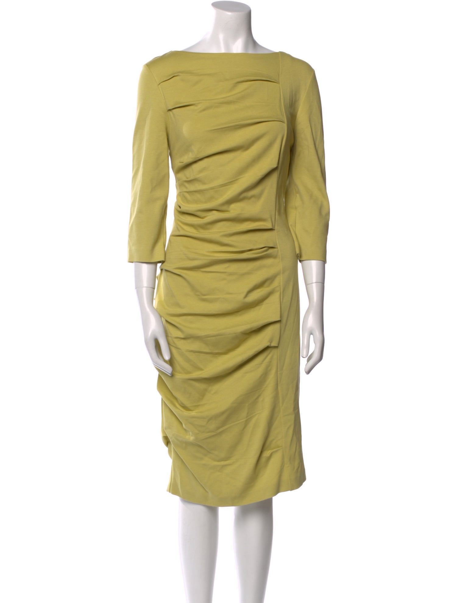 Escada Bateau Neckline Midi Length Dress