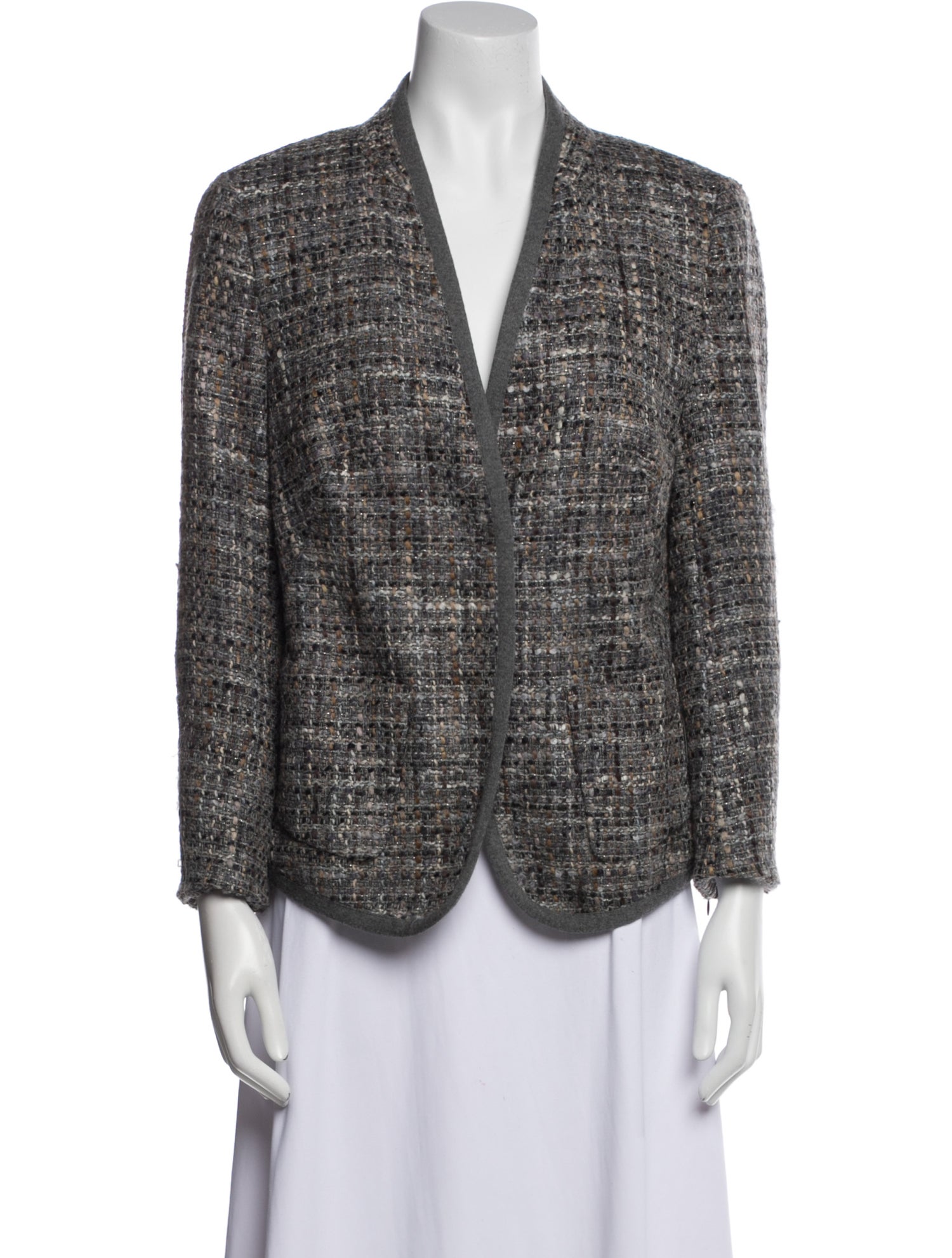 Escada Virgin Wool Tweed Pattern Blazer