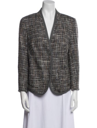 Escada Virgin Wool Tweed Pattern Blazer