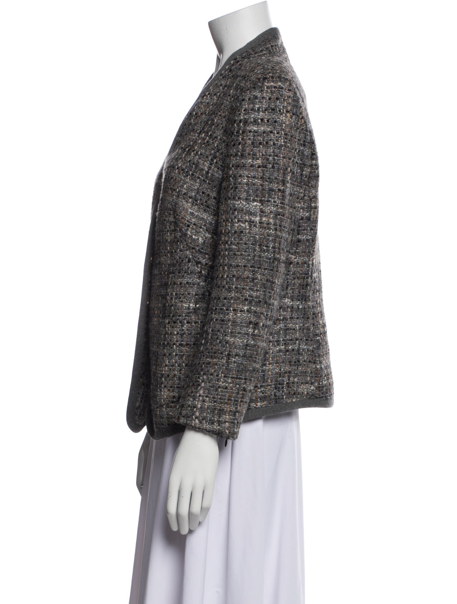 Escada Virgin Wool Tweed Pattern Blazer
