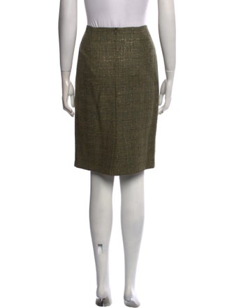Escada Plaid Print Knee-Length Skirt