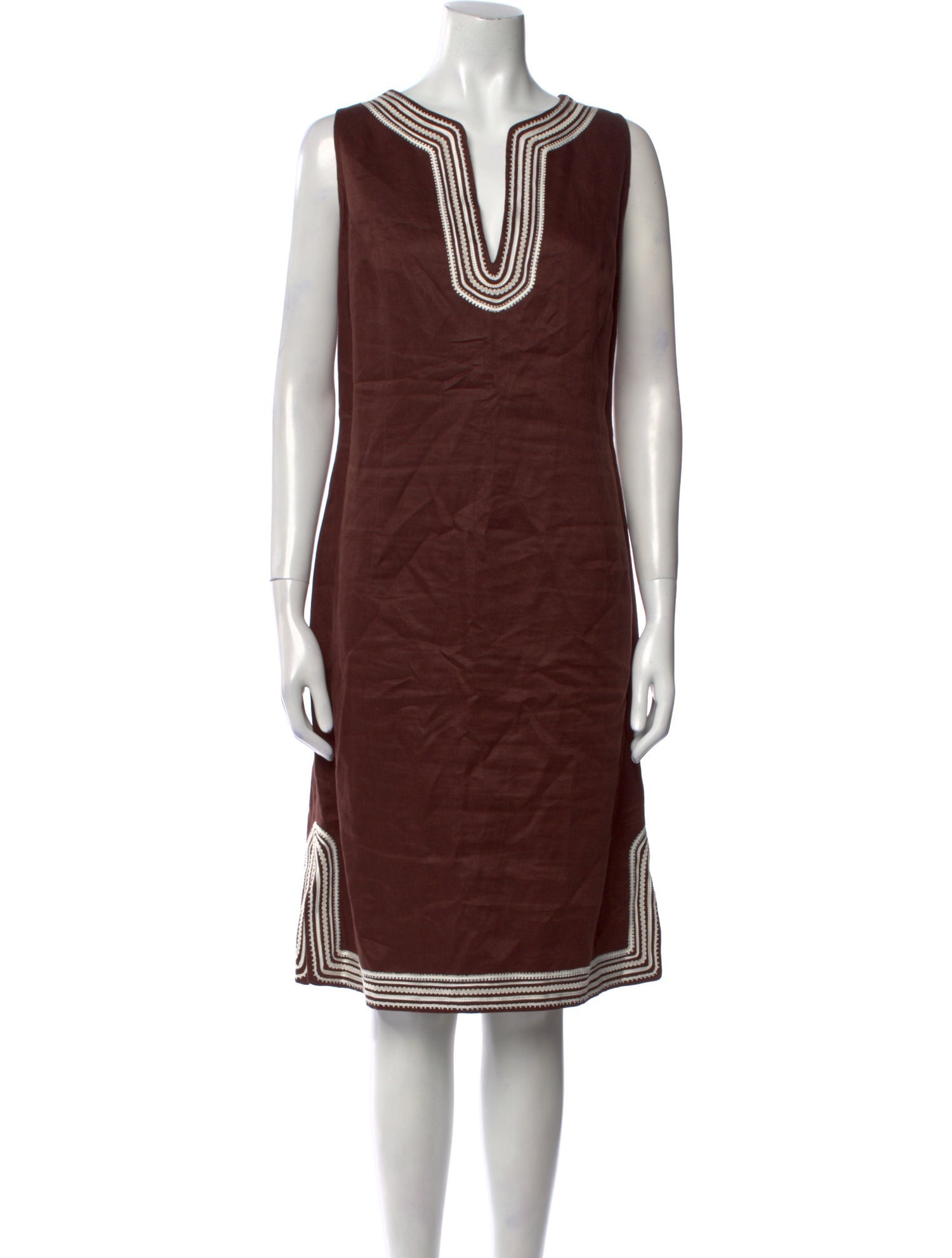 Escada V-Neck Knee-Length Dress