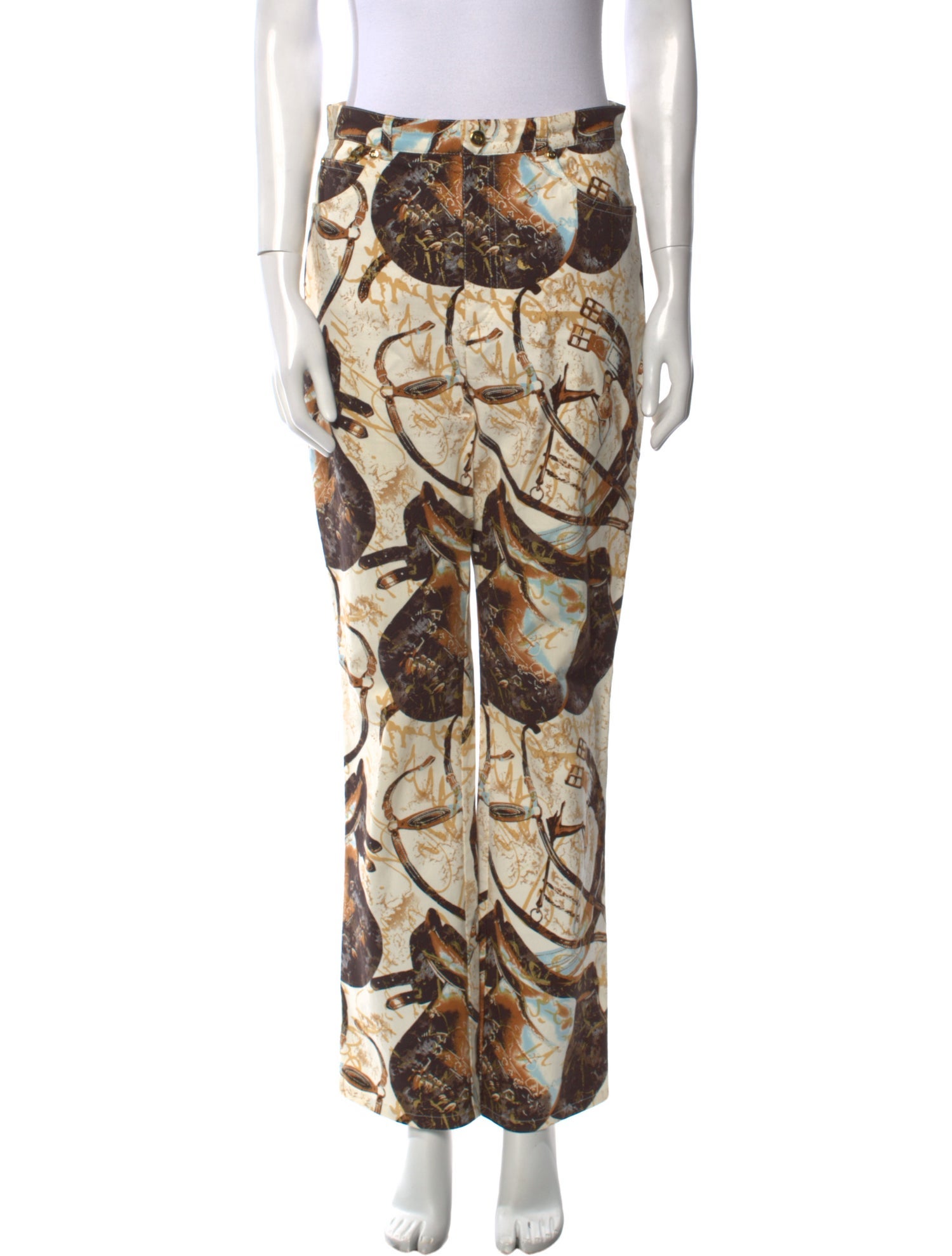 Escada Printed Straight Leg Pants