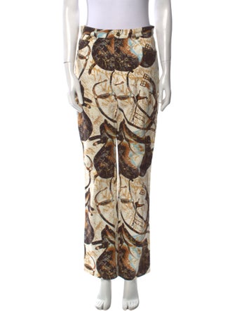 Escada Printed Straight Leg Pants