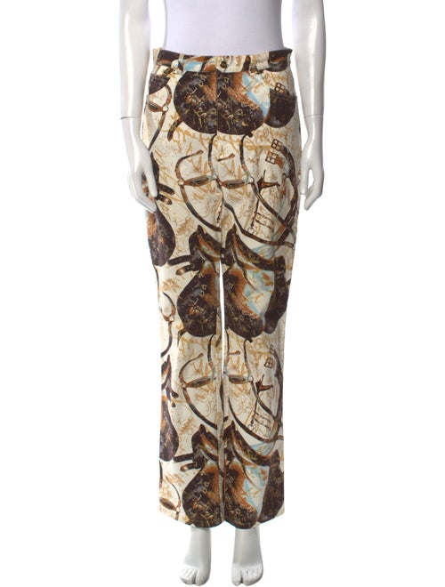 Escada Printed Straight Leg Pants