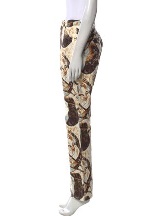 Escada Printed Straight Leg Pants