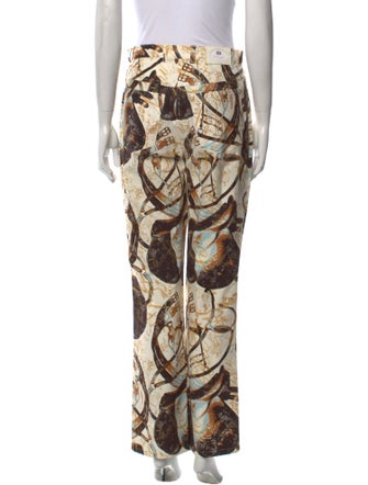 Escada Printed Straight Leg Pants