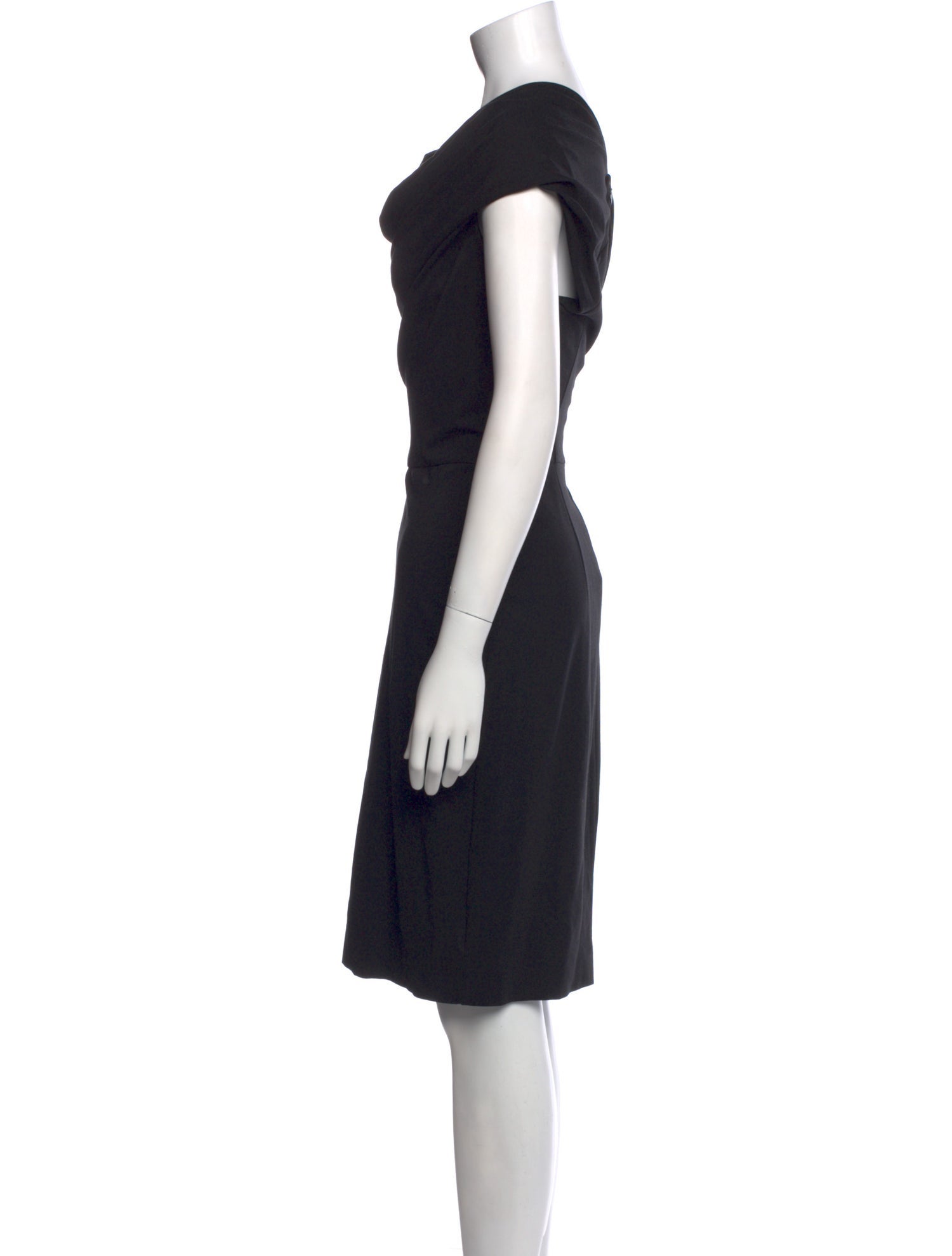 Escada Cowl Neck Knee-Length Dress