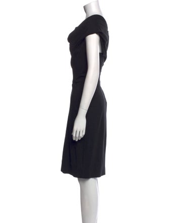 Escada Cowl Neck Knee-Length Dress