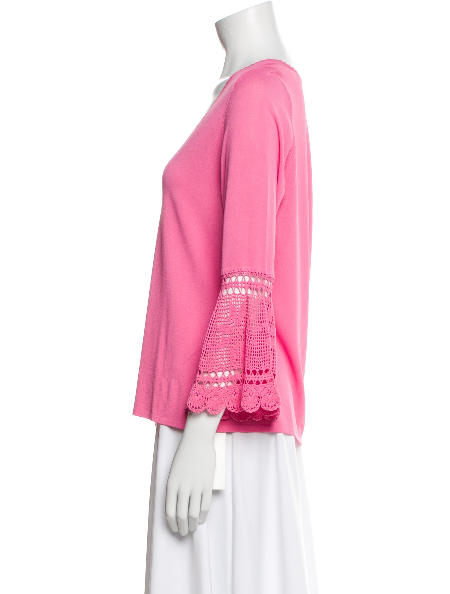 Escada V-Neck Three-Quarter Sleeve Blouse