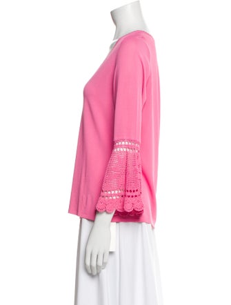 Escada V-Neck Three-Quarter Sleeve Blouse