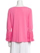 Escada V-Neck Three-Quarter Sleeve Blouse