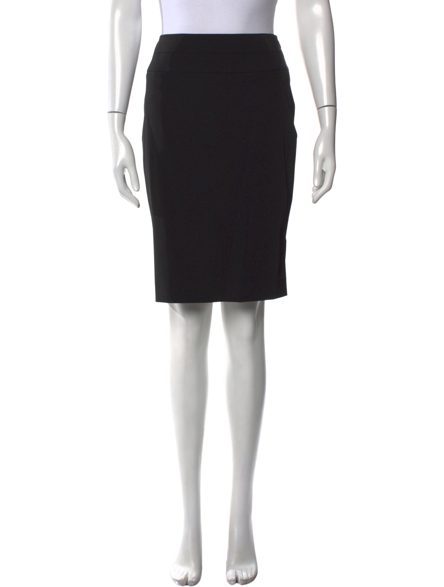 Escada Pleated Accents Knee-Length Skirt