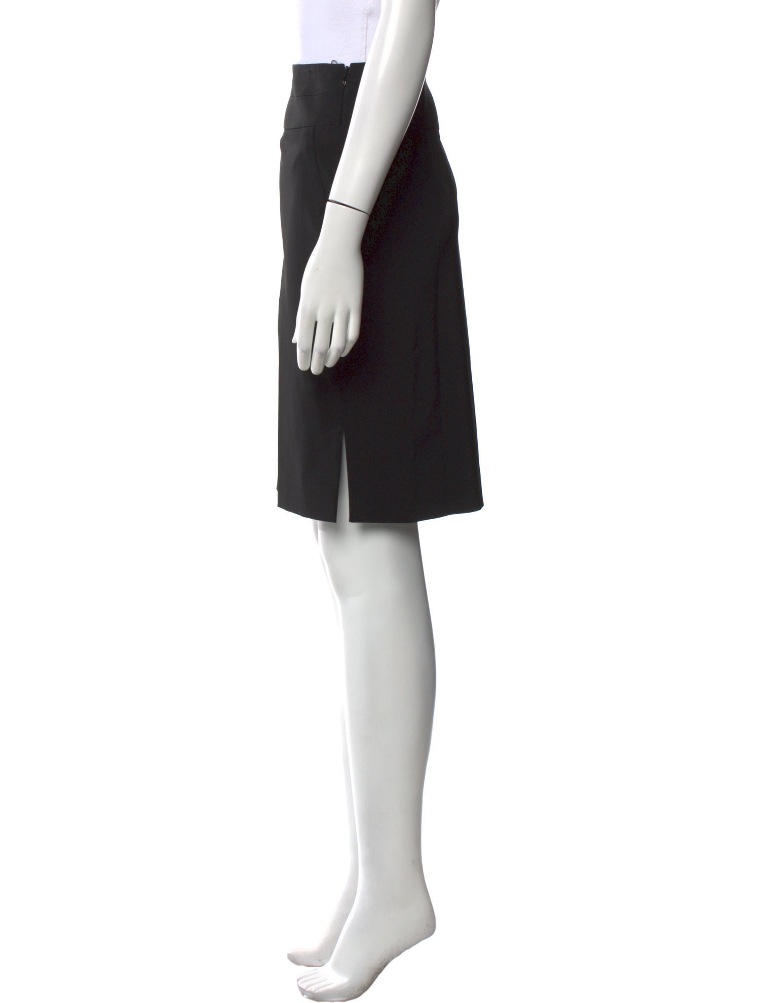 Escada Pleated Accents Knee-Length Skirt