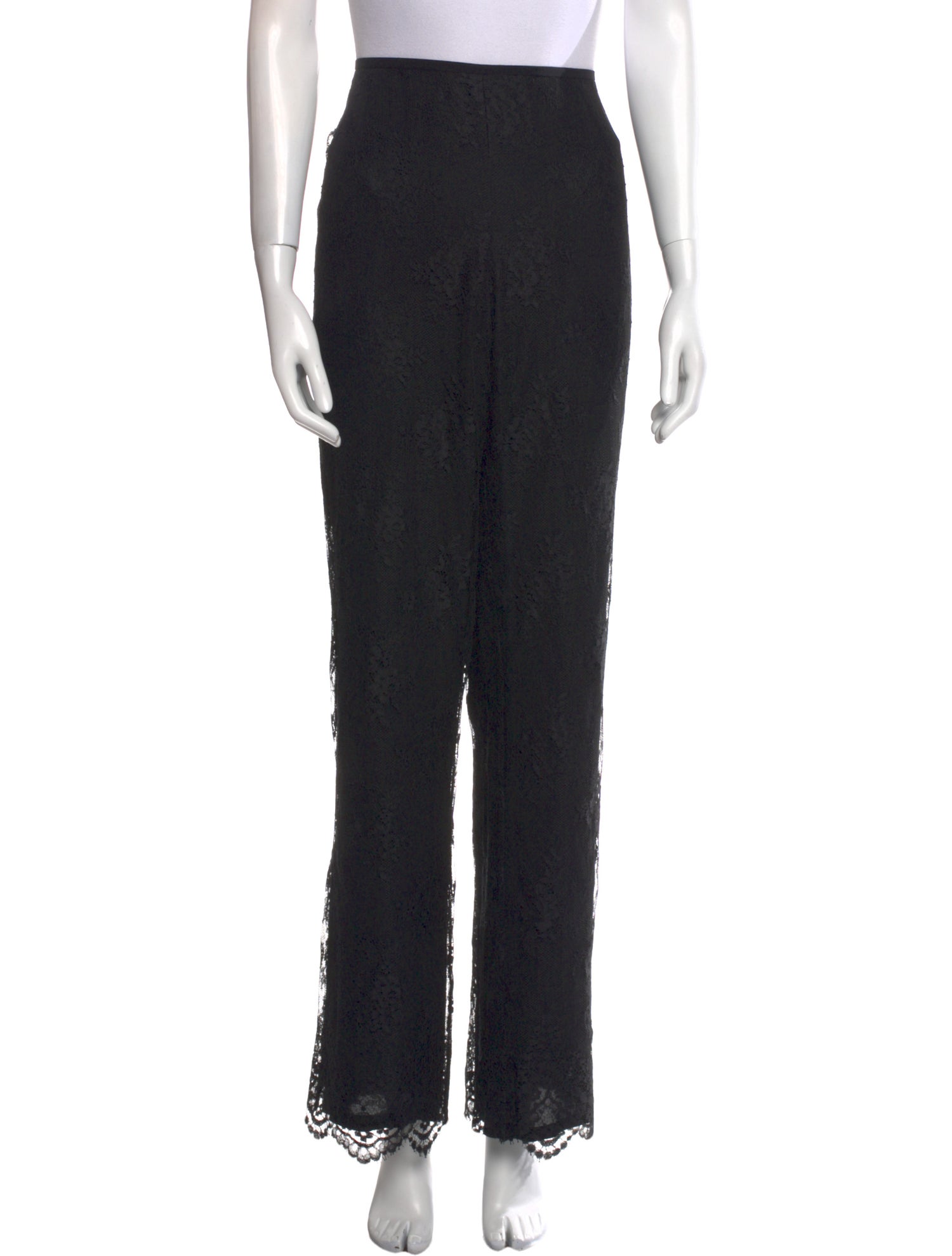 Escada Lace Pattern Straight Leg Pants