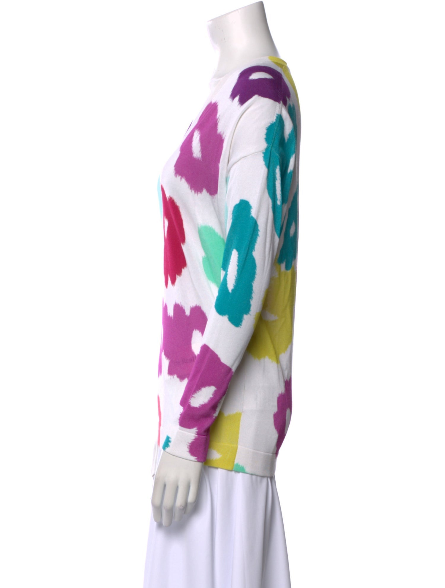 Escada Printed V-Neck Sweatshirt