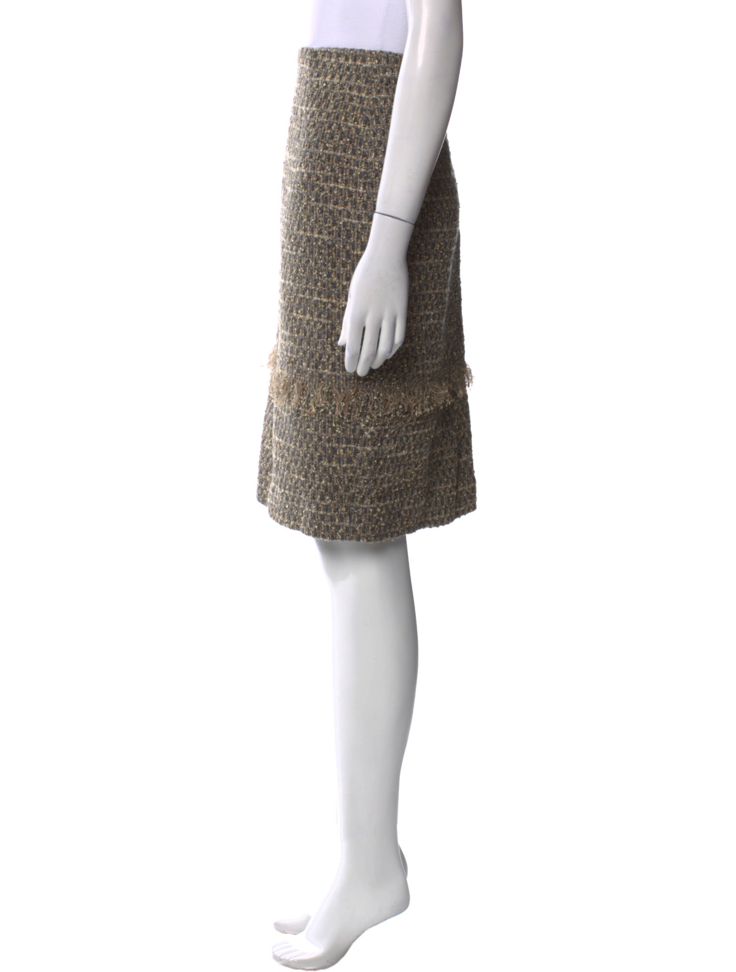 Escada Tweed Pattern Knee-Length Skirt