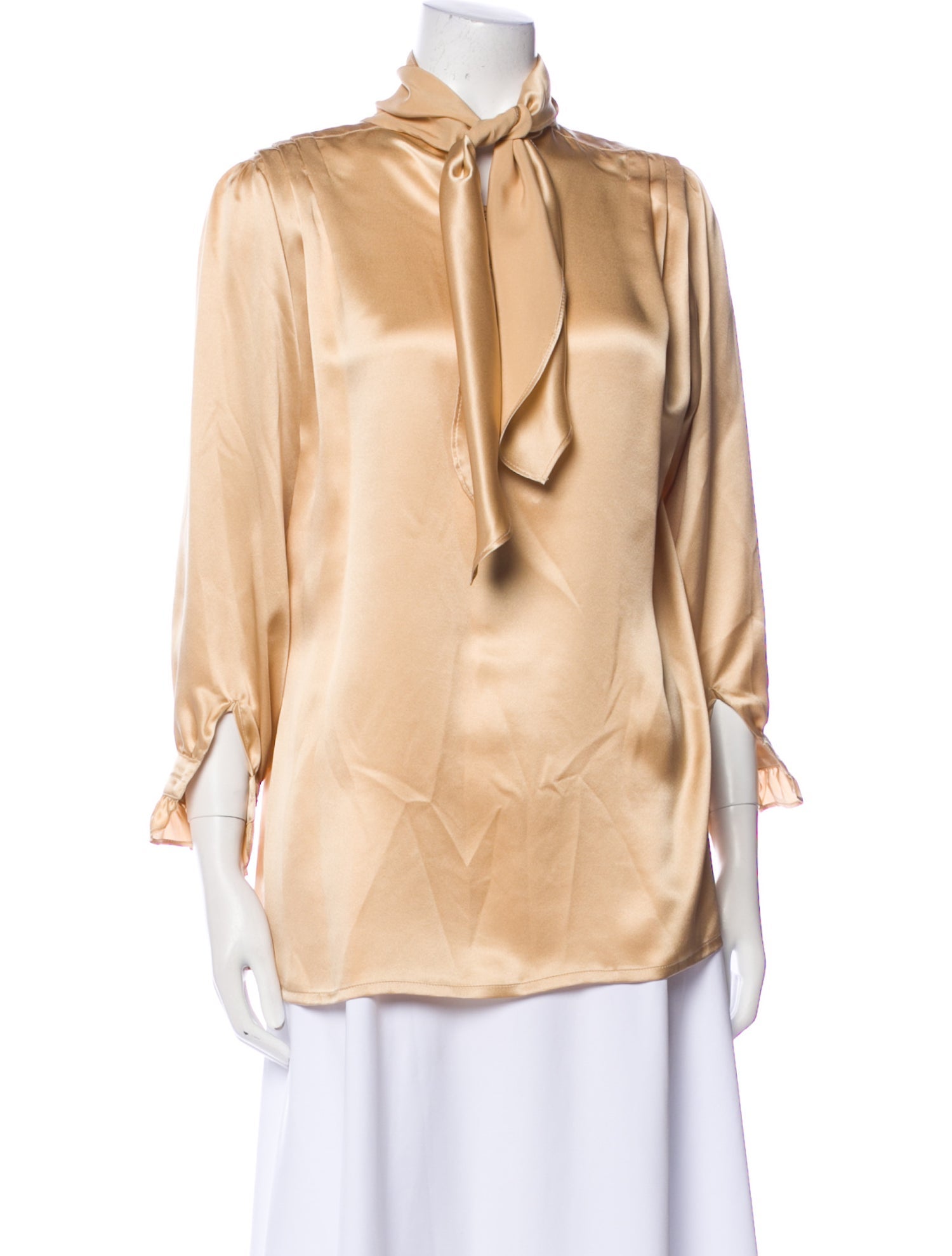 Escada Silk Mock Neck Blouse