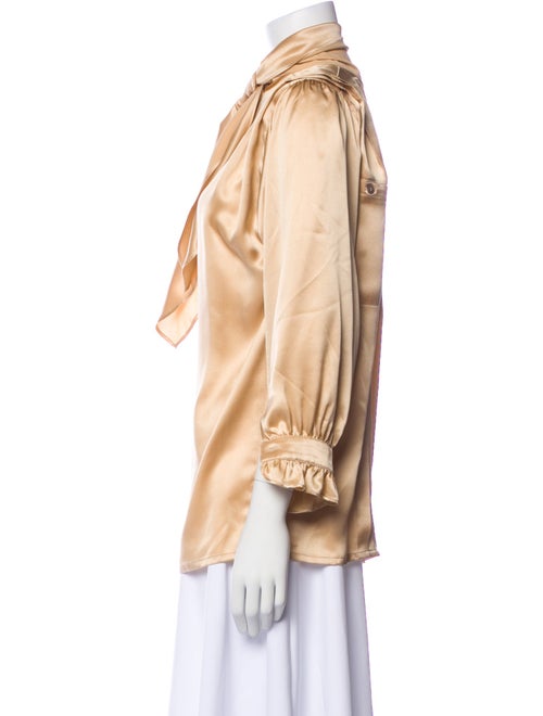 Escada Silk Mock Neck Blouse