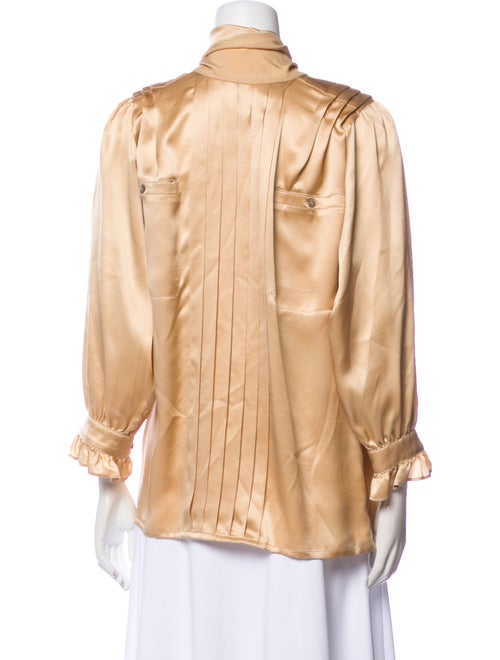 Escada Silk Mock Neck Blouse