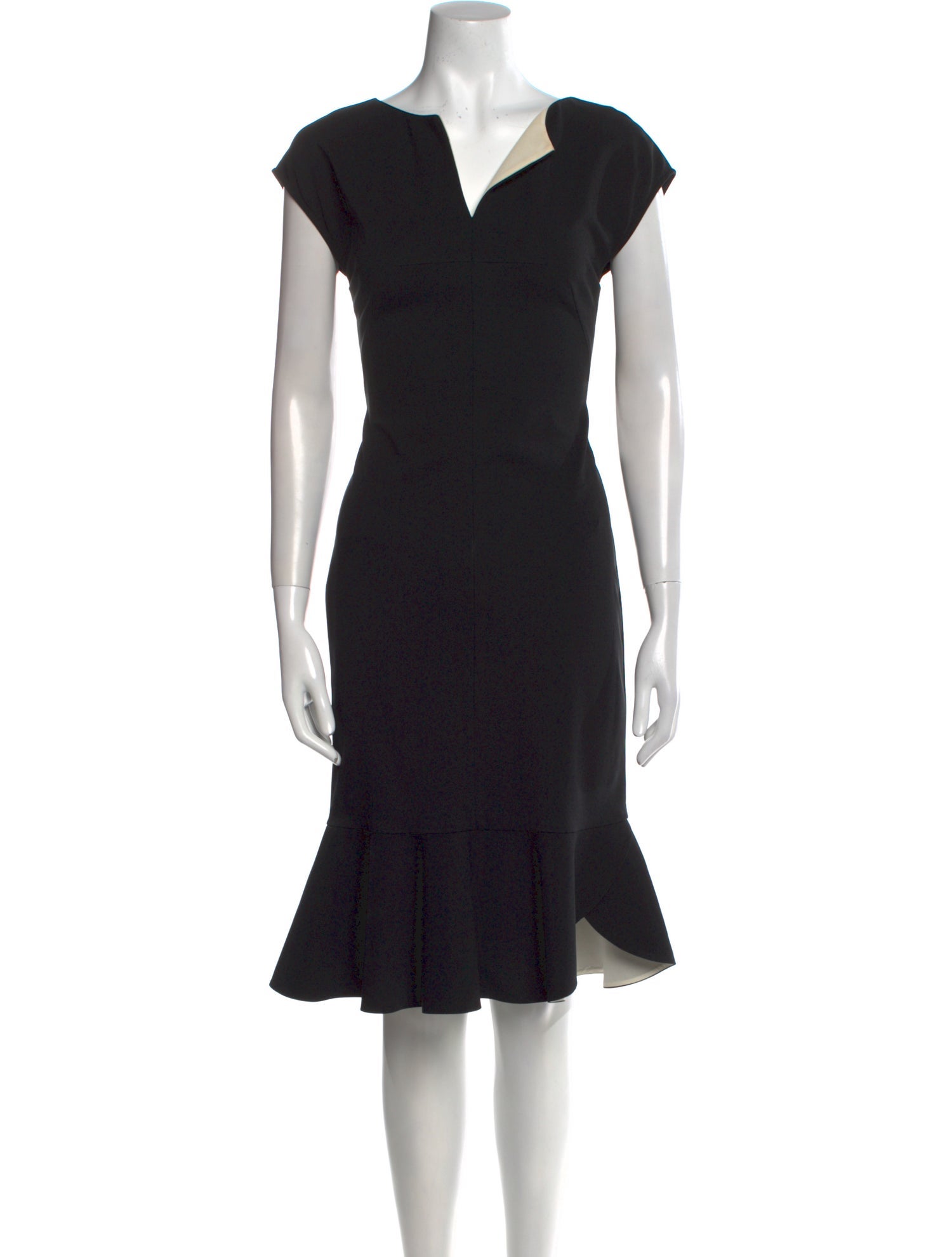 Escada V-Neck Knee-Length Dress