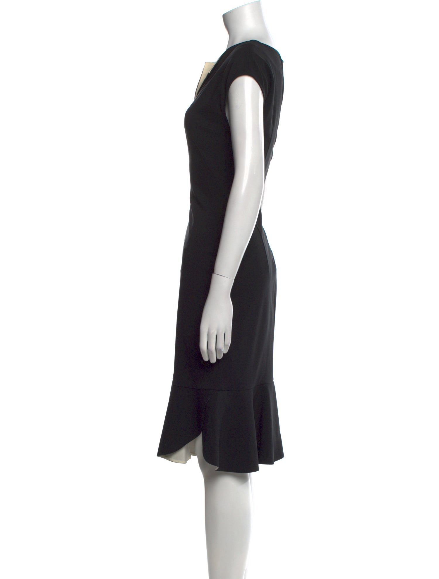 Escada V-Neck Knee-Length Dress