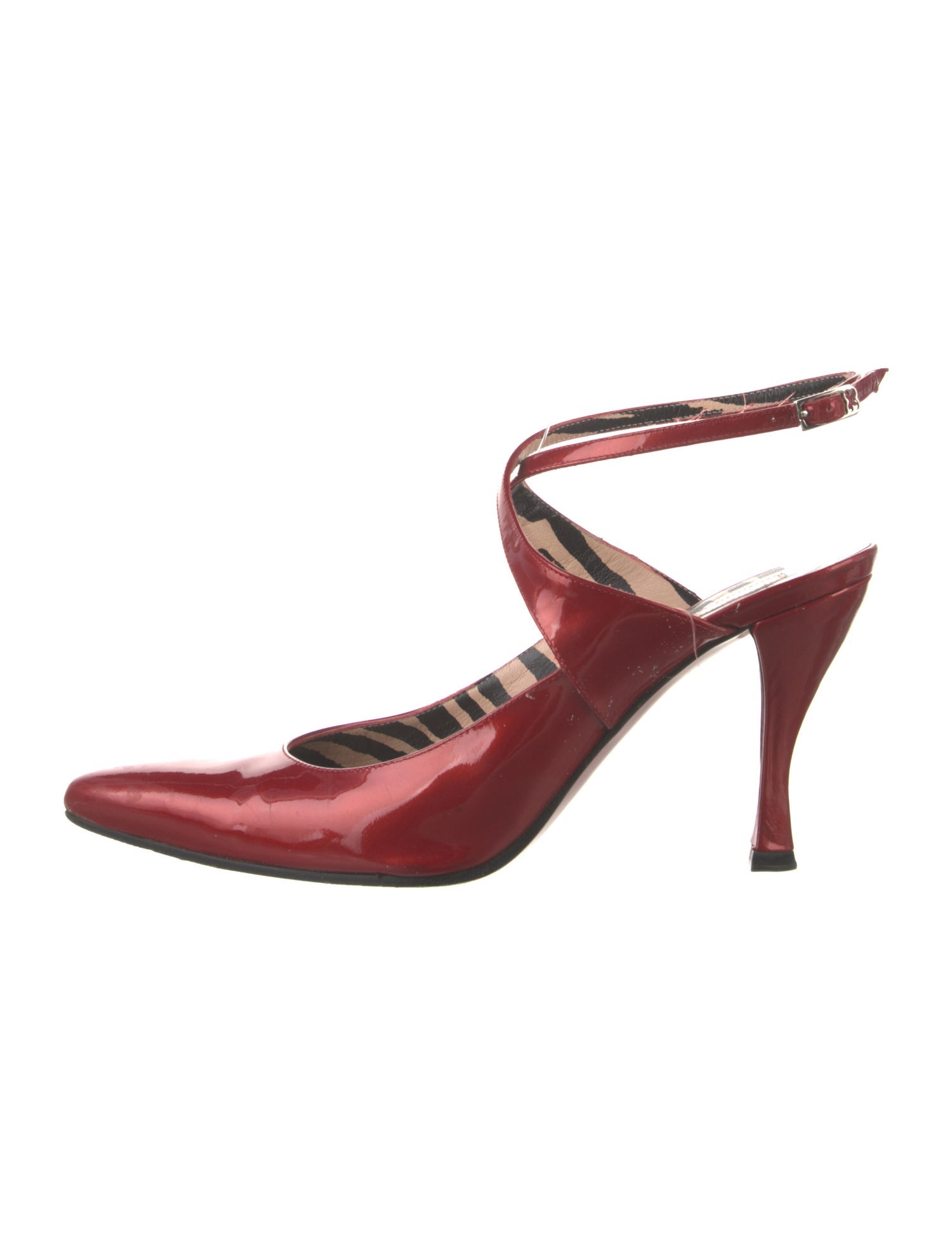 Escada Patent Leather Slingback Sandals