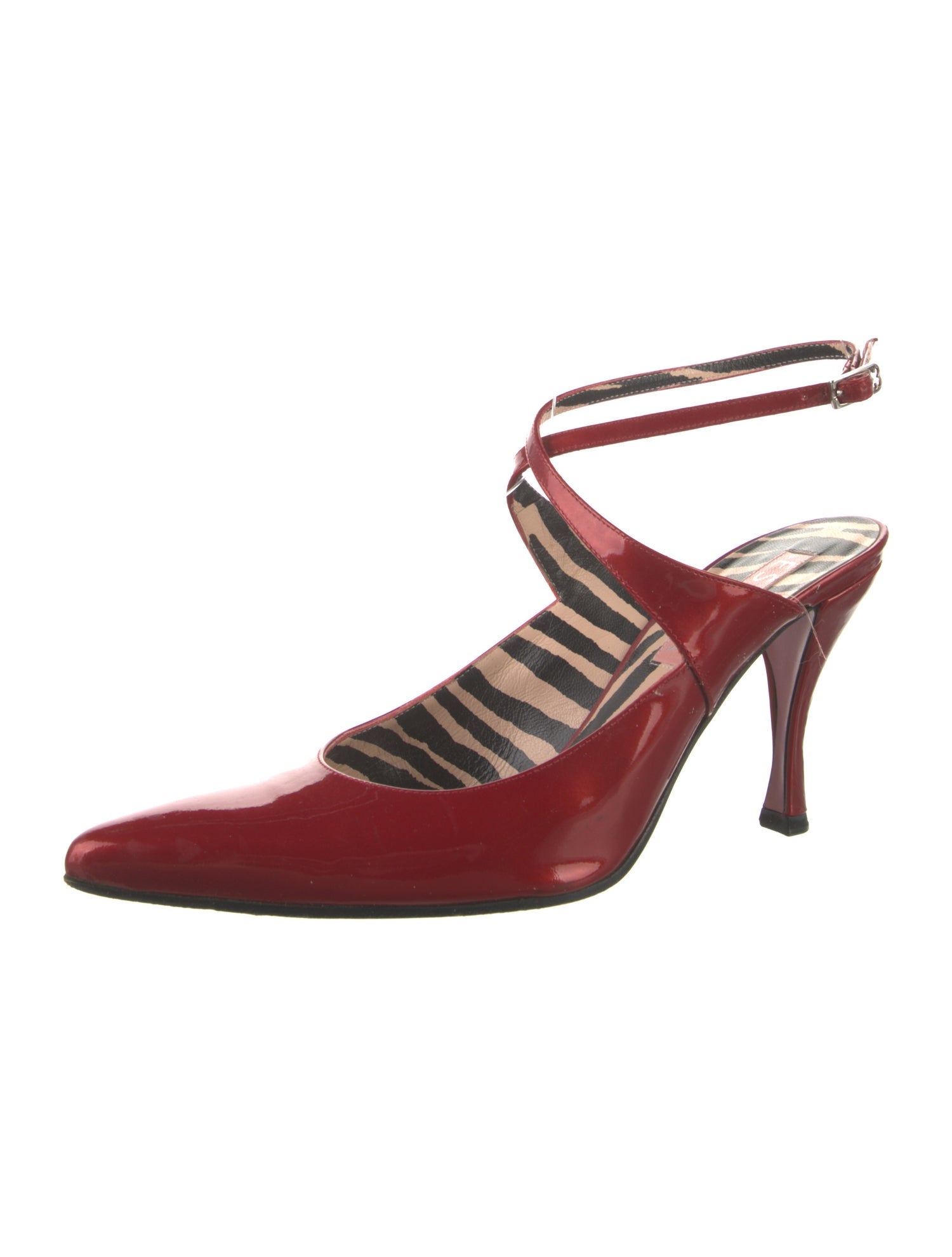 Escada Patent Leather Slingback Sandals