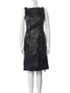Escada Lambskin Knee-Length Dress