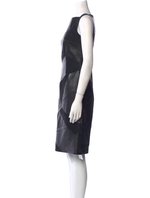 Escada Lambskin Knee-Length Dress