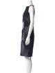 Escada Lambskin Knee-Length Dress
