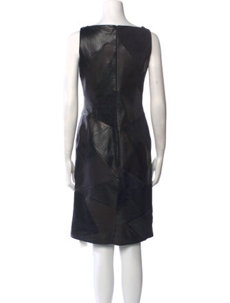 Escada Lambskin Knee-Length Dress