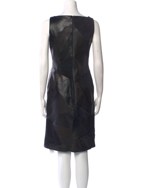 Escada Lambskin Knee-Length Dress