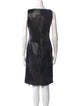 Escada Lambskin Knee-Length Dress