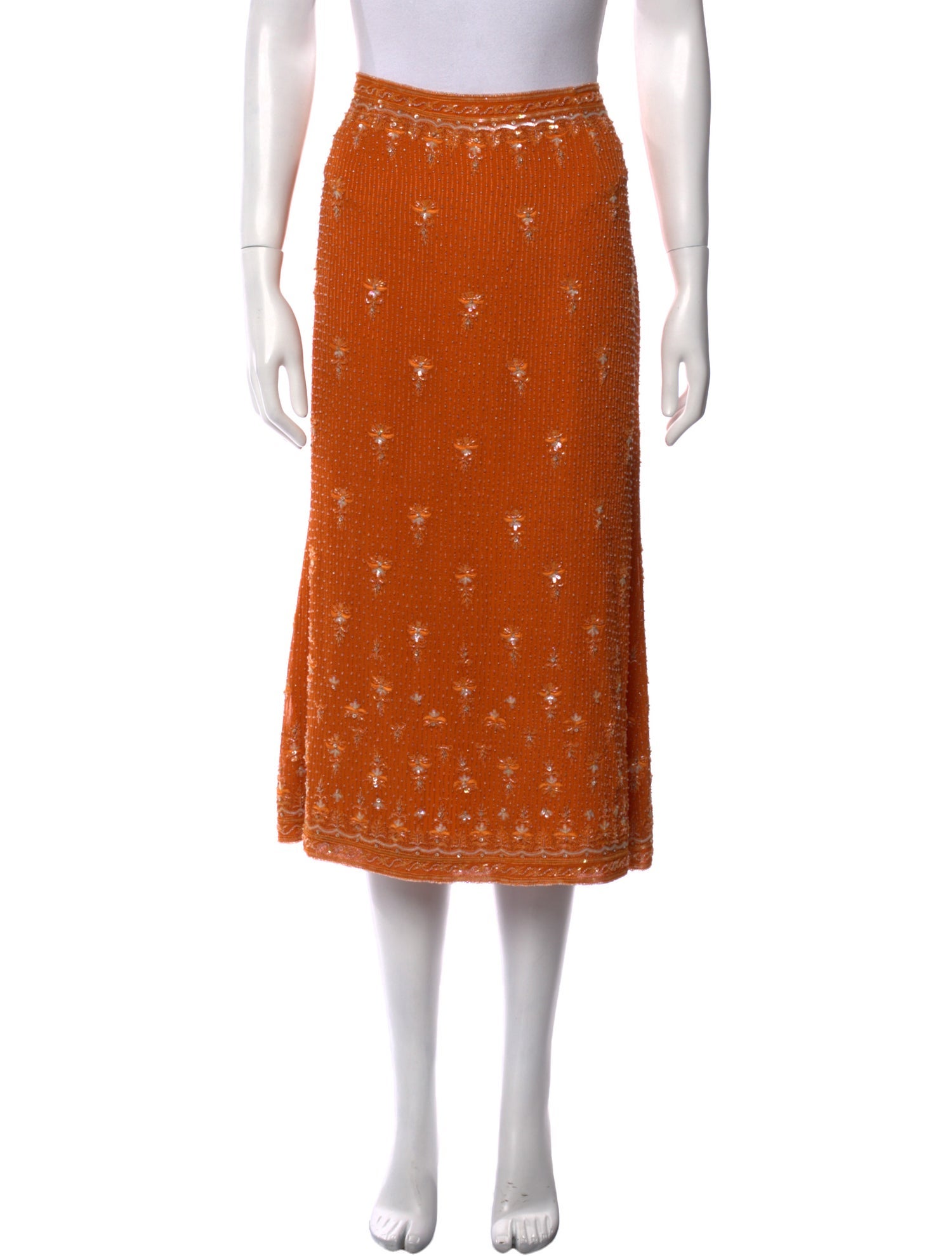 Escada Silk Midi Length Skirt