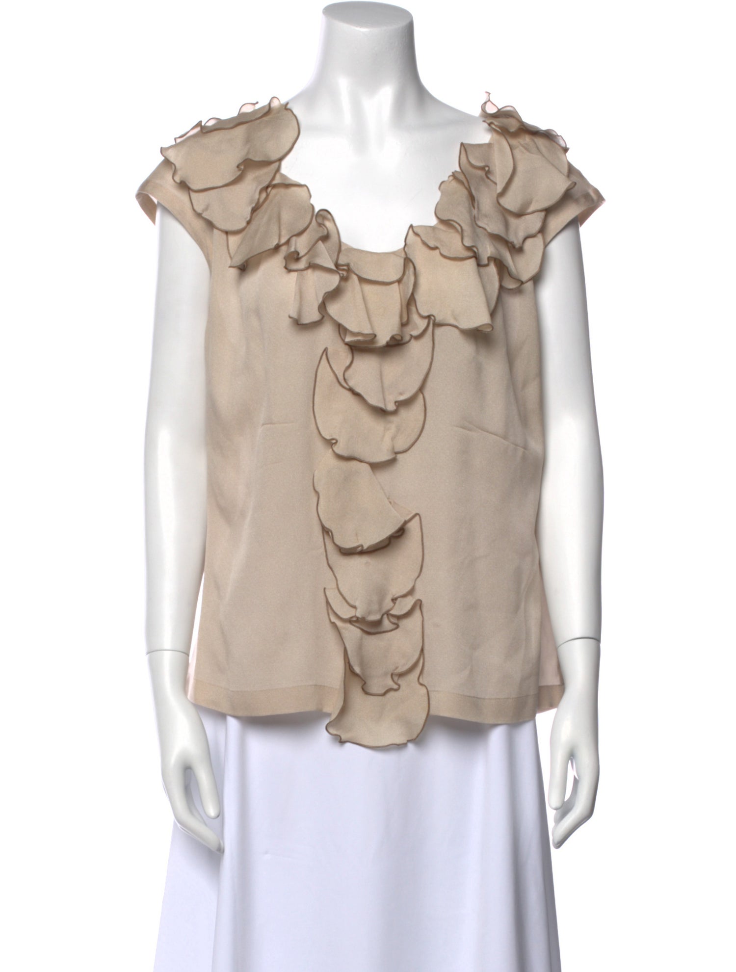 Escada Silk Scoop Neck Blouse