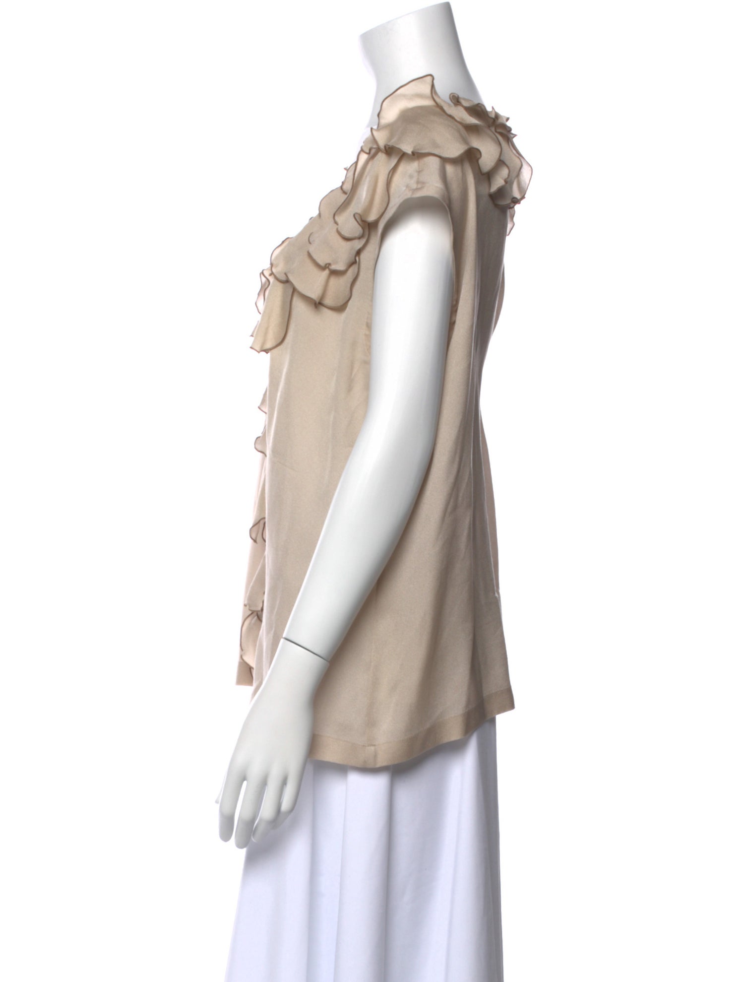 Escada Silk Scoop Neck Blouse