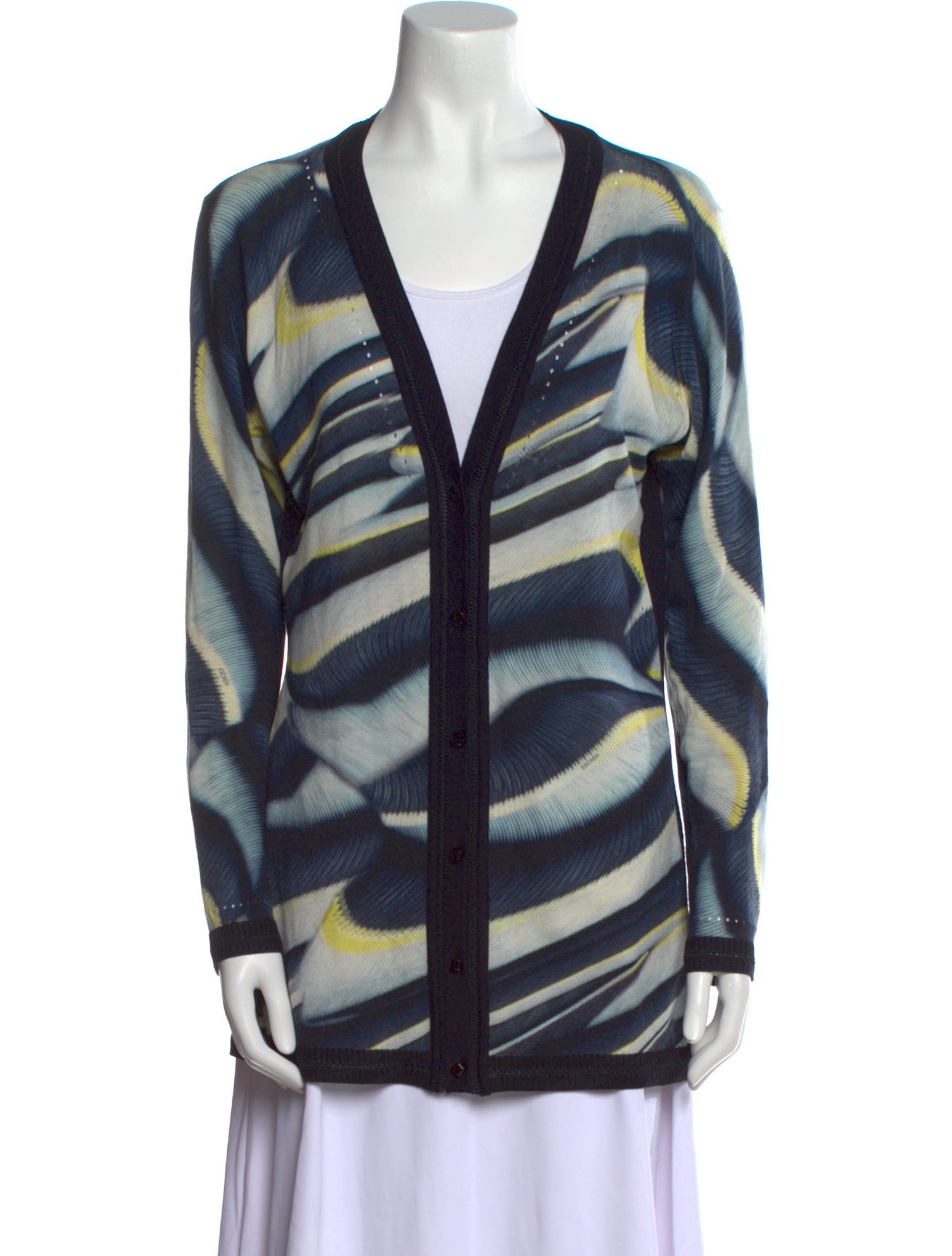 Escada Virgin Wool Printed Sweater