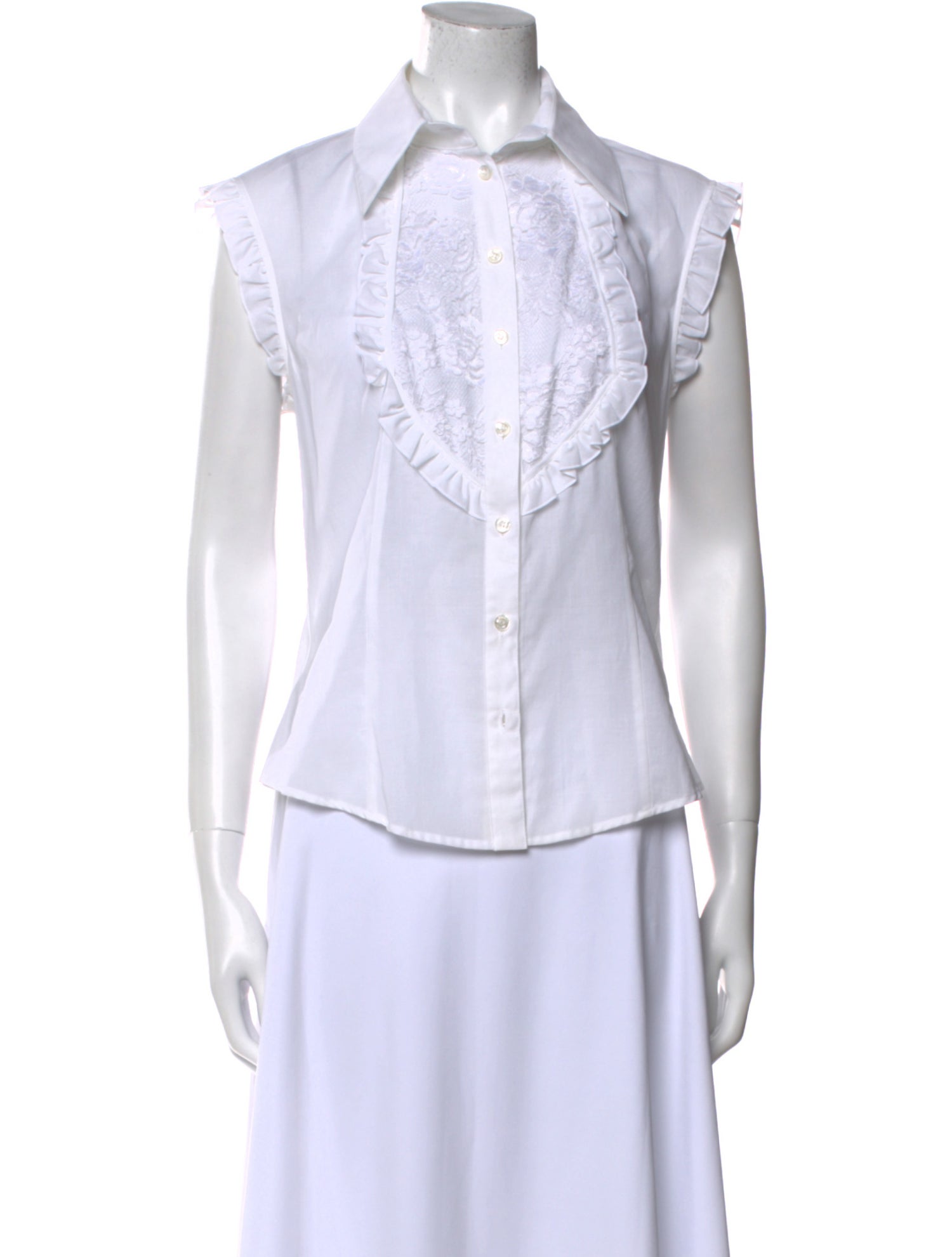 Escada Vintage Sleeveless Button-Up Top