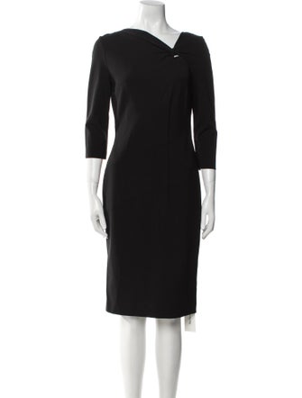 Escada Cowl Neck Knee-Length Dress