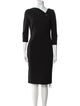 Escada Cowl Neck Knee-Length Dress
