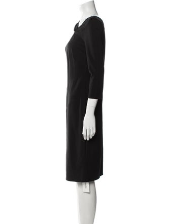 Escada Cowl Neck Knee-Length Dress