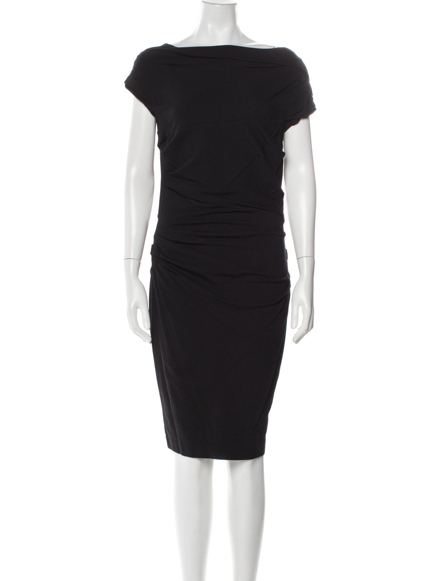 Escada Bateau Neckline Knee-Length Dress