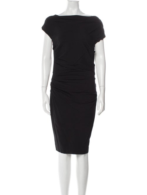 Escada Bateau Neckline Knee-Length Dress