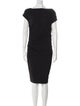 Escada Bateau Neckline Knee-Length Dress