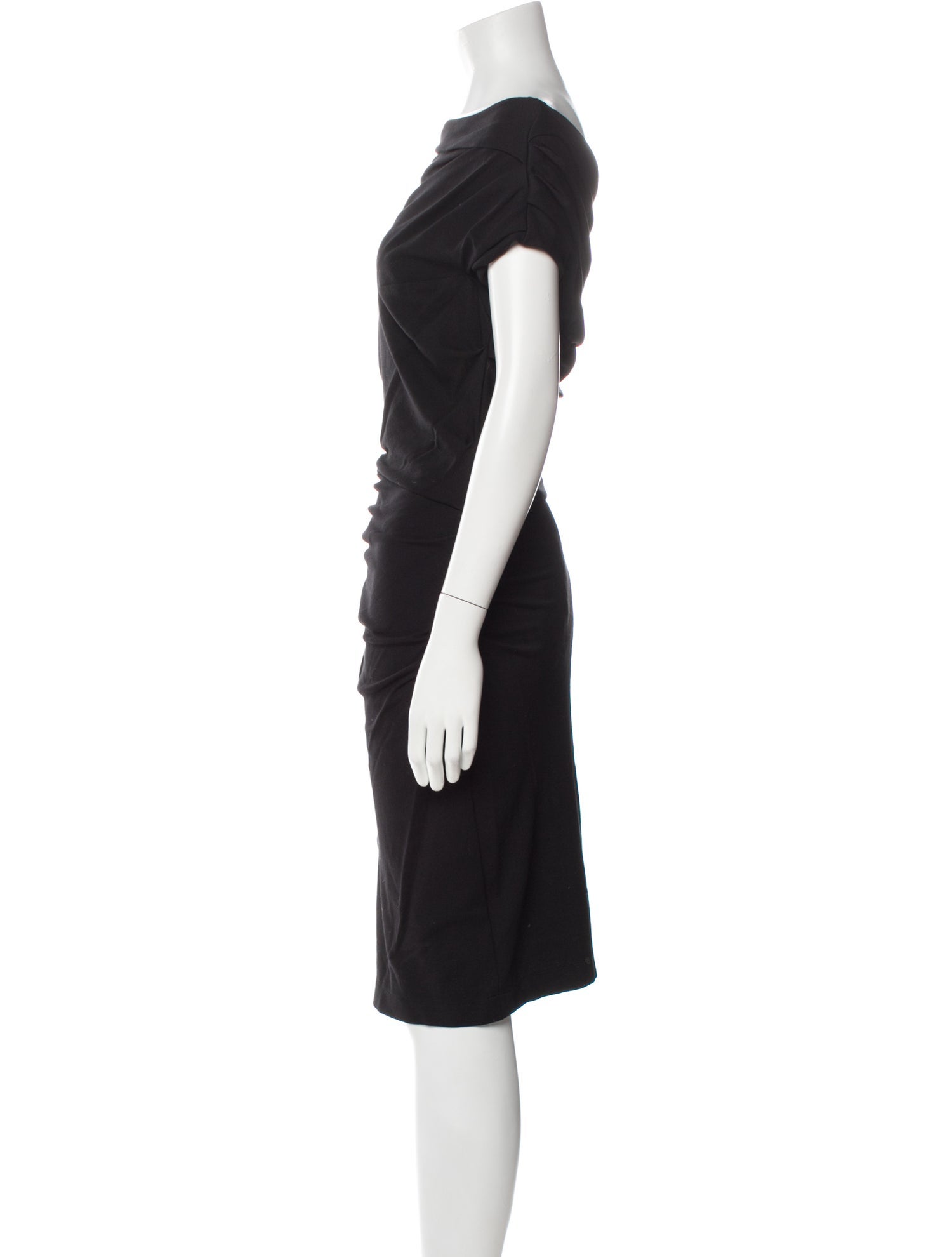 Escada Bateau Neckline Knee-Length Dress